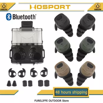 Тактические Bluetooth-наушники, Bluetooth 5.3, подключение, электронный пикап, шумоподавление, защитные наушники-вкладыши