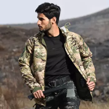 Тактические куртки, толстая ветровка, куртка-бомбер, мягкое велосипедное камуфляжное пальто с капюшоном, походные куртки, легкая мужская одежда Chaqueta Hombre
