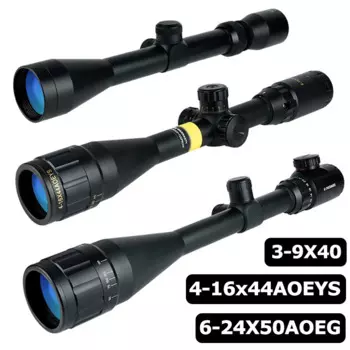 Тактические оптические прицелы 3-9x40 4-16X44AOEG 6-24X50E, оптический прицел для охотничьей стрельбы, прицел с боковым колесом и параллаксом, прицел для страйкбола