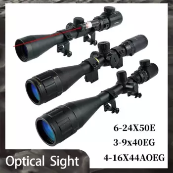 Тактические оптические прицелы 3-9x40EG 4-16X44AOEG 6-24X50E, наружный прицел для стрельбы, телескоп, страйкбольный прицел, охотничий аксессуар