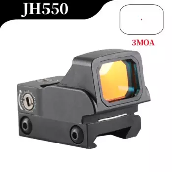 Тактический Оптический прицел JH550 3 MOA, прицел с красной точкой для Airsoft, с Рельсом 20 мм, полностью металлический