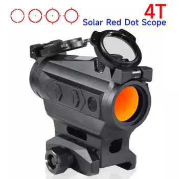 Тактический прицел 4T 1x20 мм red dot sight 2 MOA на солнечной батарее red dot sight Reflex 4 Сетка компактный оптический прицел