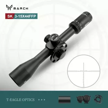 Тактический прицел MARCH SK 3-15x44 FFP, оптический прицел для снайперской винтовки