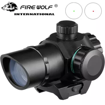 Тактический прицел Red Dot Skew Notch Mini 1x22, красный и зеленый точечный пистолетный прицел, страйкбольный прицел, охотничий прицел для рельса 20 мм