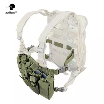 Тактический жилет Tactifans D3 Chest Rig Plate Carrier с винтовкой M4 5,56 AK 7,62X39, одинарный двойной пистолет с хлопастками, сумки GP Stuff