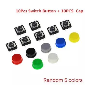 Тактильный кнопочный переключатель HESAI 12*12*7.3 мм