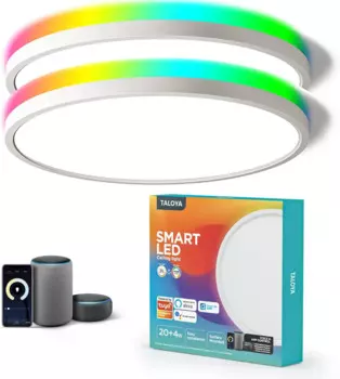Taloya, совместимый с Alexa, встроенный потолочный проектор, 12-дюймовый Rgb окружающей среды, дневной проектор 3000K ~ 6500K, регулируемый через приложение,