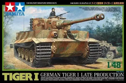 Tamiya 32575 1/48 Немецкий танк танка Танзера времен Второй мировой войны Tiger I Late Production Model Kit