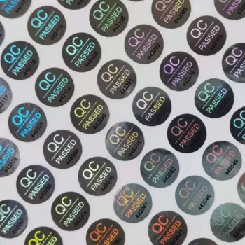 Голографическая наклейка WXPYU 10 мм 2000 шт серебристого цвета