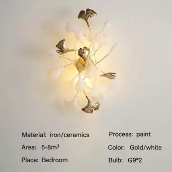 TAONUANSHU LED люстра Ginkgo золотая/белая