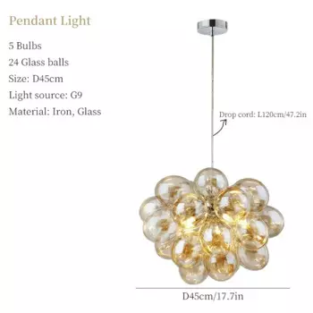 TAONUANSHU Moonriver стеклянная подвесная люстра