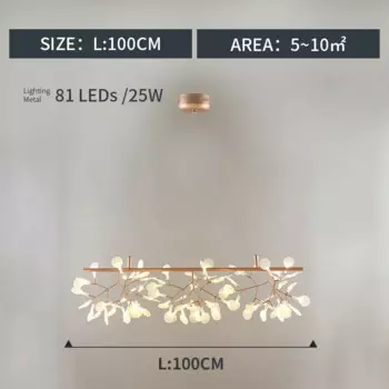 TAONUANSHU Романтическая люстра "Светлячок", дерево, металл