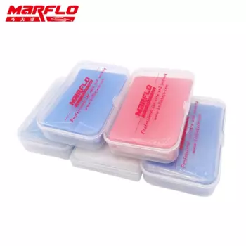 Средство для удаления пятен смолы Magic Clay Bar Fine Medium Heavy King Grade 100 г с полипропиленовой коробкой Аппликатор воска для ухода за автомобилем Marflo Brilliatech