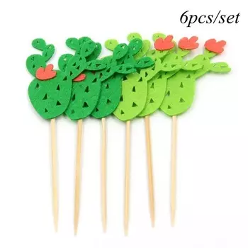 Тарелки для вечеринки с кактусами 1 комплект