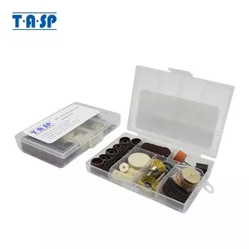 TASP 105 шт., аксессуары для вращающихся инструментов Dremel, мини-дрель, набор абразивных дисков для шлифования, шлифовки, полировки, резки, сверления