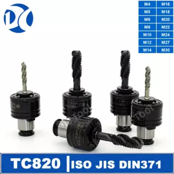 TC820 патрон для скручивания с защитой от перегрузки, сверлильный Кулисный сверлильный патрон, ISO JIS DIN371 M4 M6 M8 M10 M14 M16 M18 M20 TC820