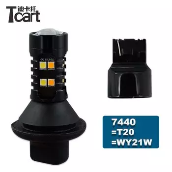 Tcart LED BA15S 1156 BA15D 1157 P27W 3156 WY21W T20 7440 Автомобили DRL Дневные ходовые огни Поворотники Авто лампы