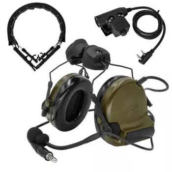 TCIHEADSET Тактическая гарнитура Comta II, версия для шлема, шумоподавление, звукосниматель, страйкбольная гарнитура, охотничьи военные наушники FG