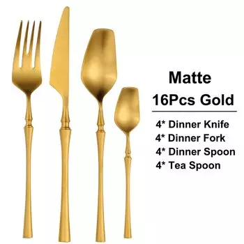 TD HOME золотые столовые приборы из нержавеющей стали 304