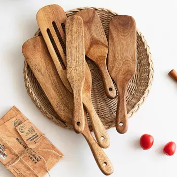 Набор кухонных инструментов MEXQCH Teak Wood Spatula
