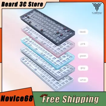 Teamwolf Novice68 механическая клавиатура, три режима, монохромная подсветка, игровая клавиатура Hot Swap, офисный ПК