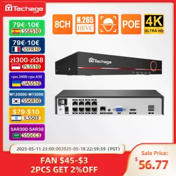 Techage сетевой видеорегистратор 6708KR