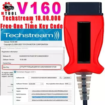 Techstream 18.00.008 с одним ключом бесплатно V160 подходит для Toyota TIS для Vida 2014D OBD кабель SDD V164 PRO для Toyota/Lexus