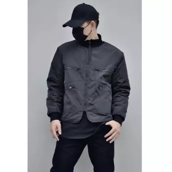 Techwear Стиль Хай-стрит мужская куртка хлопковая куртка мотоциклетная бейсбольная куртка