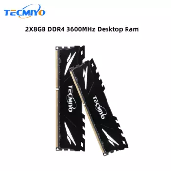 TECMIYO 2x8 Гб DDR4 3600 PC4 28800U Udimm настольная игровая Память ОЗУ с радиатором для материнской платы-черный