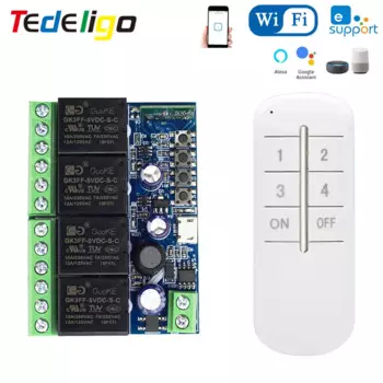 Tedeligo Ewelink Wi-Fi умный переключатель 4CH