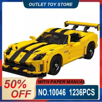 Технический строительный блок для автомобилей Mold King 10046. MOC- 120125 Спортивная гоночная модель автомобиля, игрушки, сборка головоломки, детские рождественские подарки