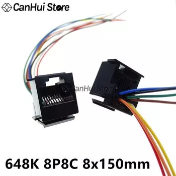 Телефонная розетка RJ11/RJ12/RJ45 с кабелем 15 см