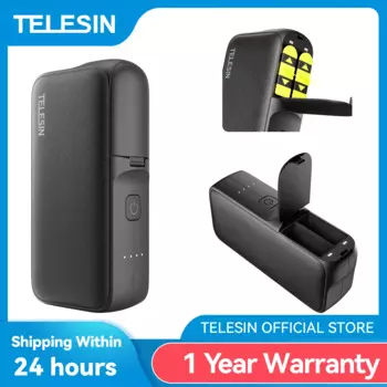 TELESIN Power Bank 10000 мАч с PD 20 Вт, быстрая зарядка Type-C, портативное зарядное устройство для Gopro Hero 13 для смартфона