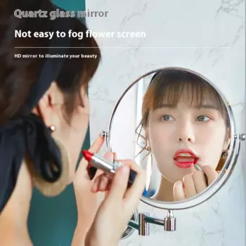 Телескопическое бытовое зеркало для макияжа из нержавеющей стали для девушек, Hd зеркало для макияжа, висящее на стену, косметическое зеркало с 3-кратным увеличением