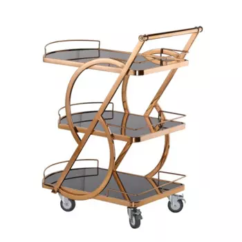 Тележка для ресторанов, отелей, свадеб, вечеринок, металлическая, золотистая, серебристая