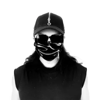 Темная авангардная стильная Techwear нишевая трендовая Черная кепка на молнии высокого качества