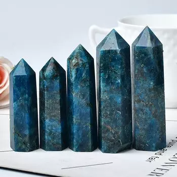 Темно-синий апатит, кристаллы для дома RYCRYSTAL