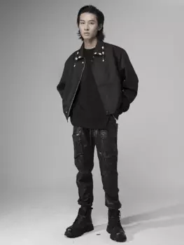 Темные брюки в авангардном стиле, разработанные Мужской тяжелой промышленностью, повседневные брюки в стиле панк-гот-рок