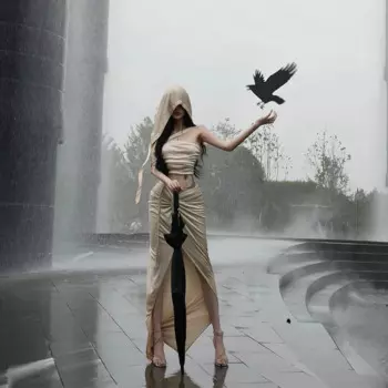 Темный сексуальный женский костюм-тройка