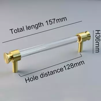 TENCHTWO золотые акриловые ручки для шкафов