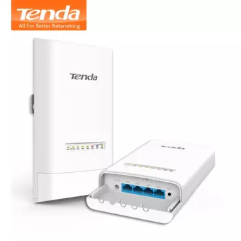 Tenda OS3 5 км 5 ГГц 867 Мбит/с Открытый CPE Беспроводной повторитель Wi-Fi Расширитель Маршрутизатор AP Точка доступа Wi-Fi Мост с адаптером POE