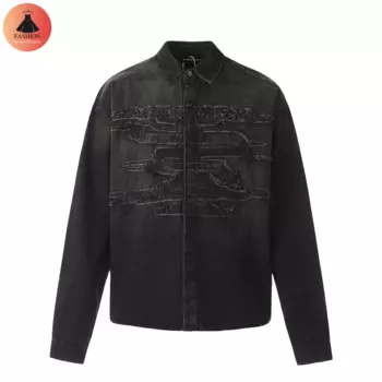 Тенденция Yproject Джинсовая куртка с вышивкой и воротником-стойкой Высококачественная повседневная свободная мужская женская куртка Джинсовый костюм