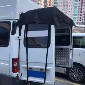 Тент для задней двери сарая 600D, черный, подходит для Ford Transit Custom 2013 и новее для VW T5 T6 Campervan, износостойкий, водонепроницаемый