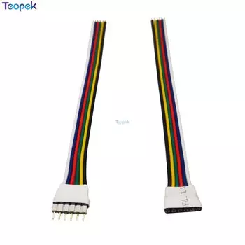 teopek 6pin 2.54mm/2.0mm разъем для светодиодной ленты RGB+CCT 10 шт.