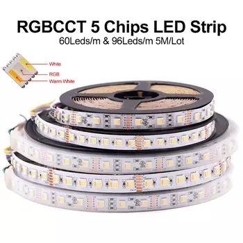 teopek RGB CCT светодиодная лента 5 м 12/24 В 60/96 светодиодов