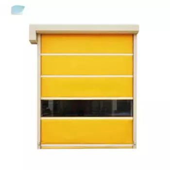 Теплосберегающая электрическая промышленная прозрачная моторизованная рулонная ПВХ высокоскоростная быстрая дверь -- W2400 * H4000 мм