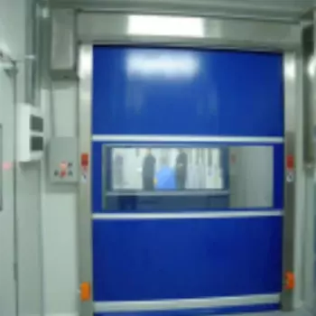 Теплосберегающая электрическая промышленная прозрачная моторизованная рулонная ПВХ высокоскоростная быстрая дверь -- W2400 * H4000 мм