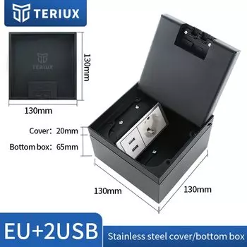 TERIUX Встраиваемая мраморная напольная розетка 250В