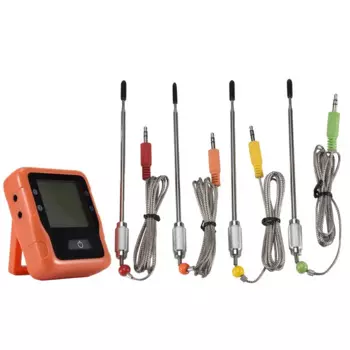 Термометр для мяса, Bluetooth, беспроводной двойной зонд, термометр с подсветкой, цифровой кухонный термометр с 4 зондами