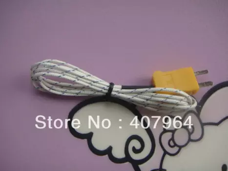 Термопара из стекловолокна типа K с кабелем 2 м для цифрового термометра TM902C и TES1310